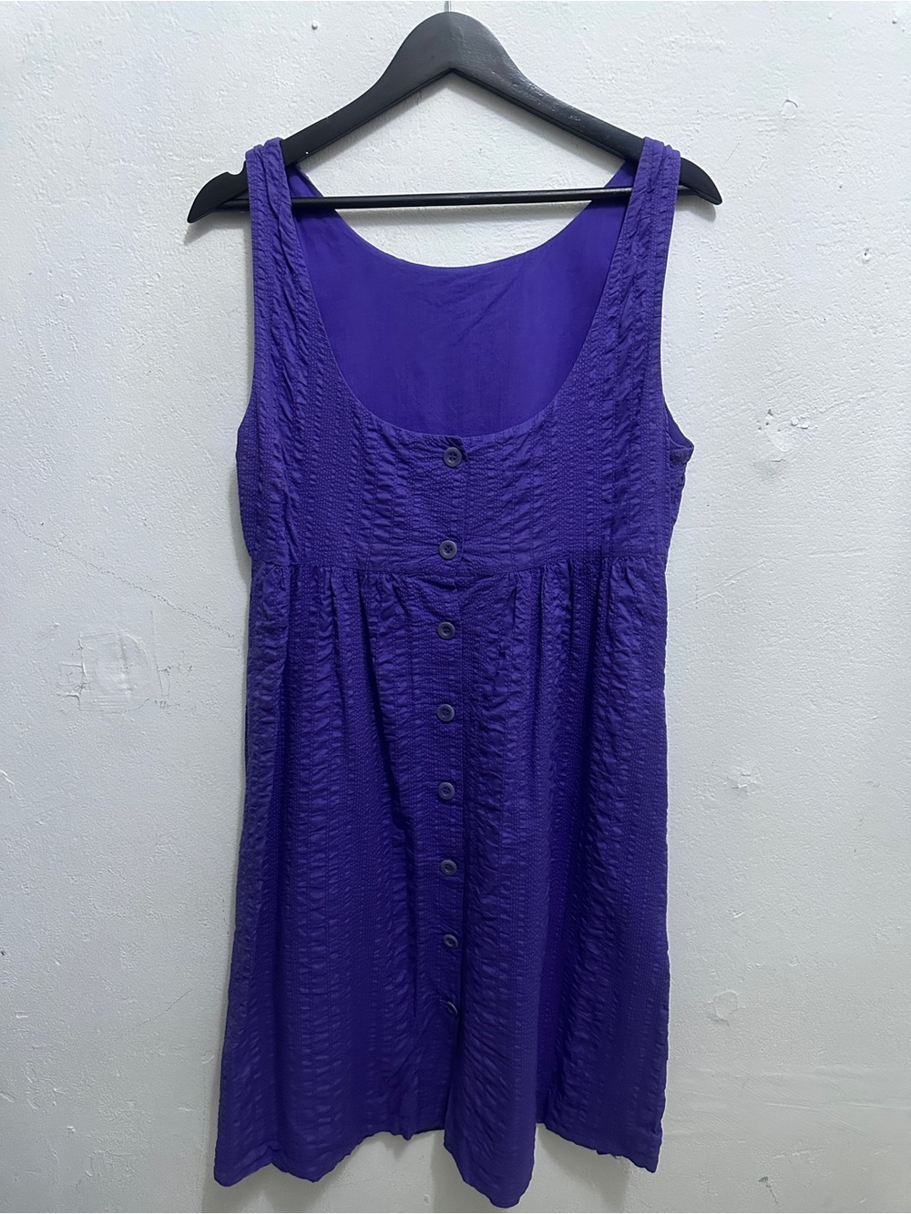J.Crew Purple Textured Sleeveless Button Front Dress Size XS